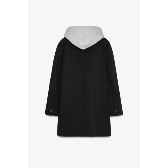 ZARA COAT WITH COMBINED HOODIE - Picture 6 of 7